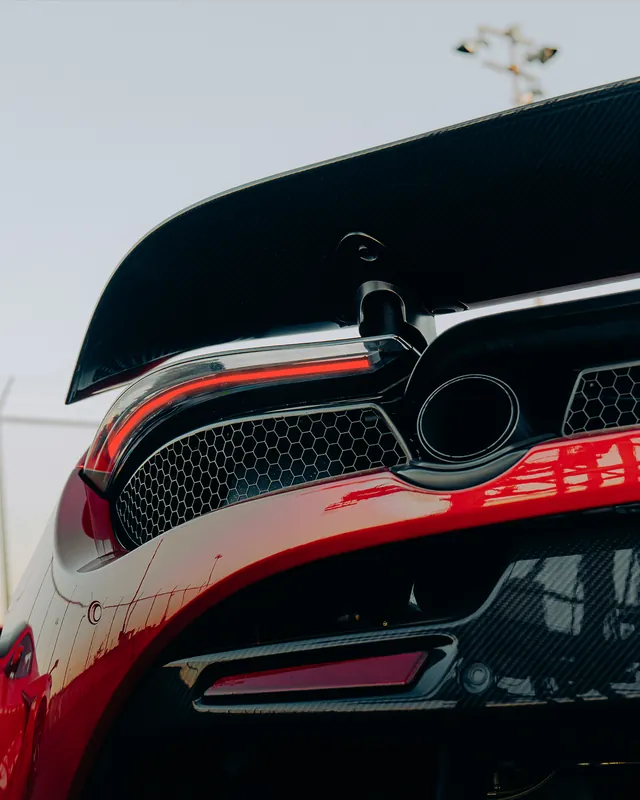 McLaren 720S and Ferrari photographed at Harbor Island, Seattle, 2025-05-06.