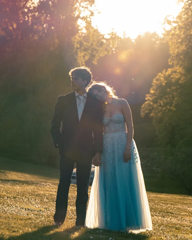 Formal session photographed at Point Defiance Park, Tacoma, 2025-04-29.