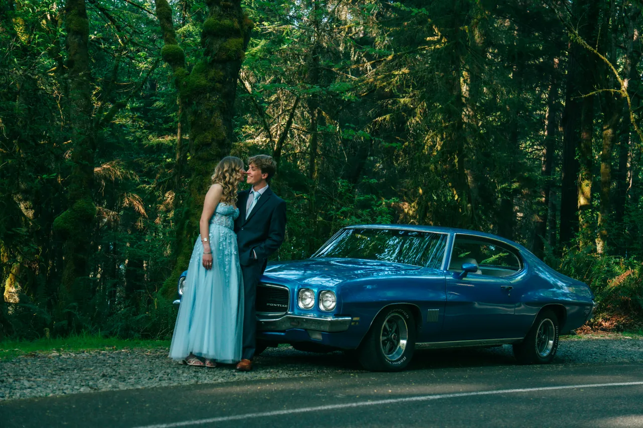 Formal session photographed at Point Defiance Park, Tacoma, 2025-04-27.